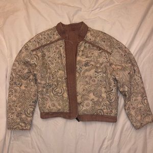 Free People Reversible cropped bomber jacket